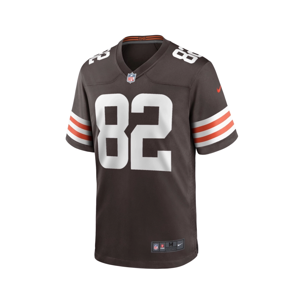 Mens Cleveland Browns Ozzie Newsome Brown Game Retired Player Jersey