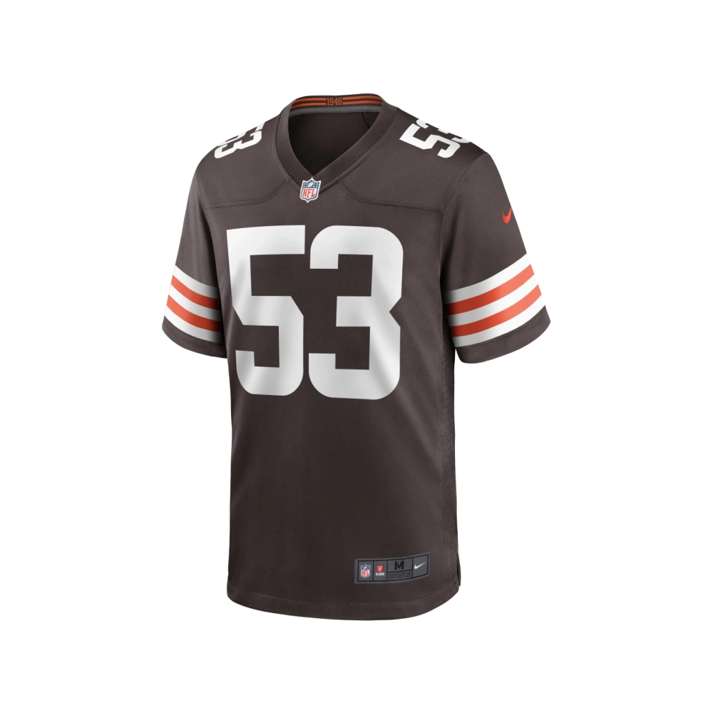 Mens Cleveland Browns Nick Harris Brown Game Jersey