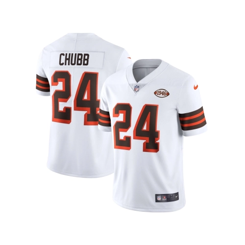 Mens Cleveland Browns Nick Chubb White 1946 Collection Alternate Vapor Limited Jersey
