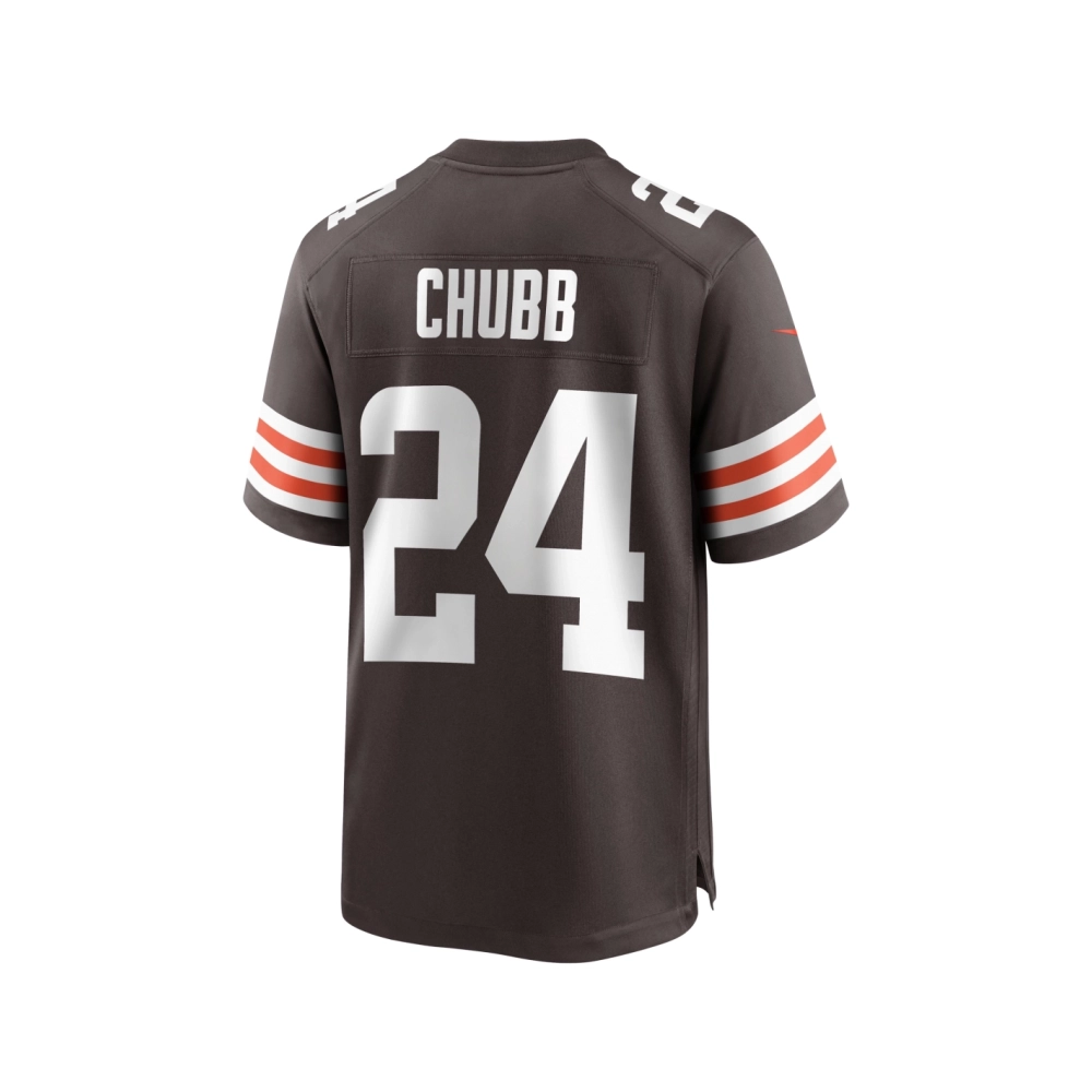 Mens Cleveland Browns Nick Chubb Brown Player Game Jersey