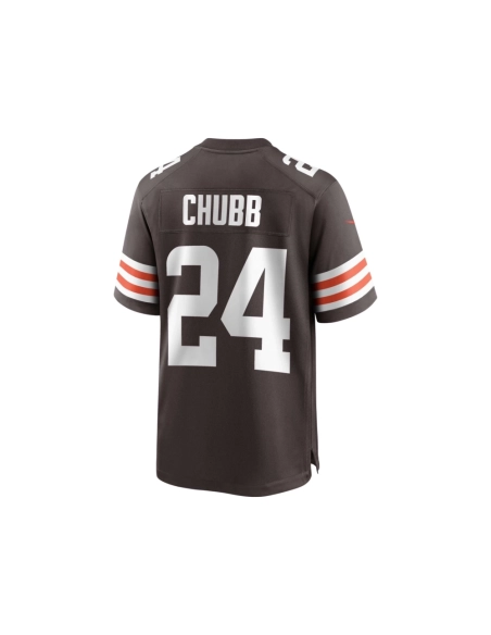 Mens Cleveland Browns Nick Chubb Brown Game Jersey