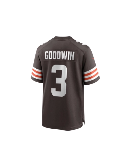 Mens Cleveland Browns Marquise Goodwin Brown Team Game Jersey