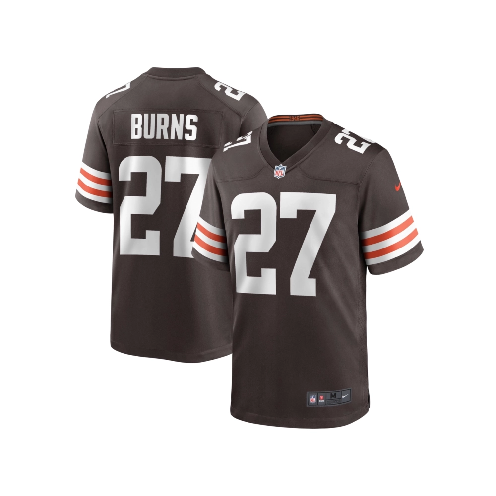 Mens Cleveland Browns Lorenzo Burns Brown Team Game Jersey