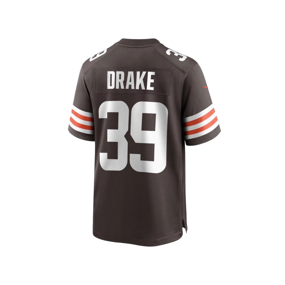 Mens Cleveland Browns Kenyan Drake Brown Game Jersey
