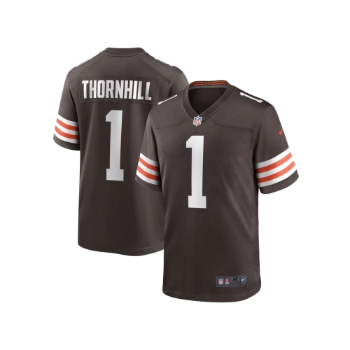 Mens Cleveland Browns Juan Thornhill Brown Game Player Jersey