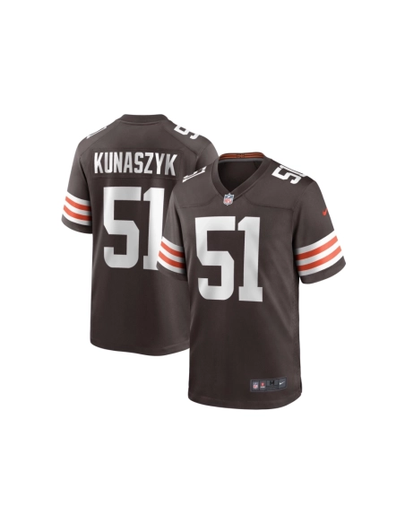 Mens Cleveland Browns Jordan Kunaszyk Brown Game Player Jersey