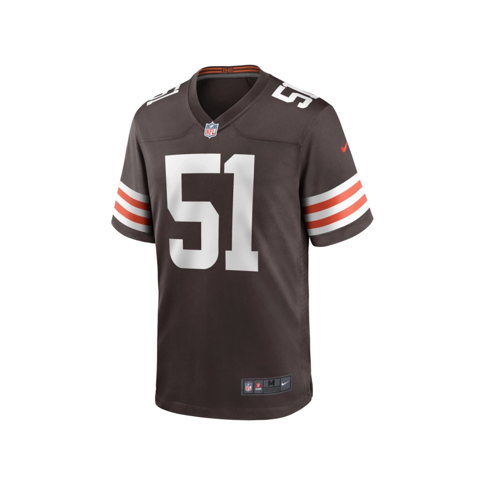 Mens Cleveland Browns Jordan Kunaszyk Brown Game Player Jersey