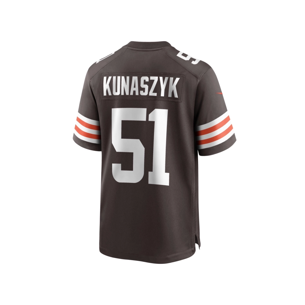 Mens Cleveland Browns Jordan Kunaszyk Brown Game Player Jersey