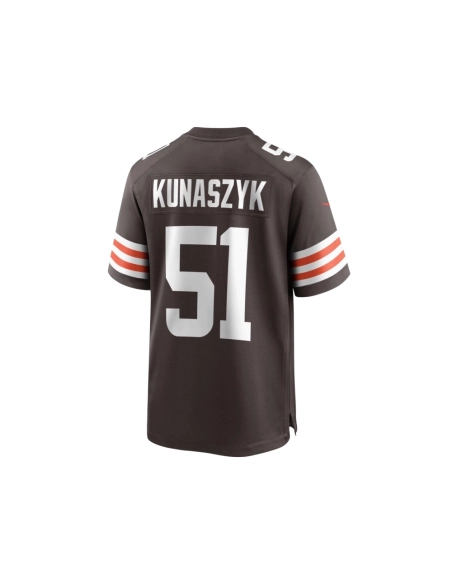 Mens Cleveland Browns Jordan Kunaszyk Brown Game Player Jersey