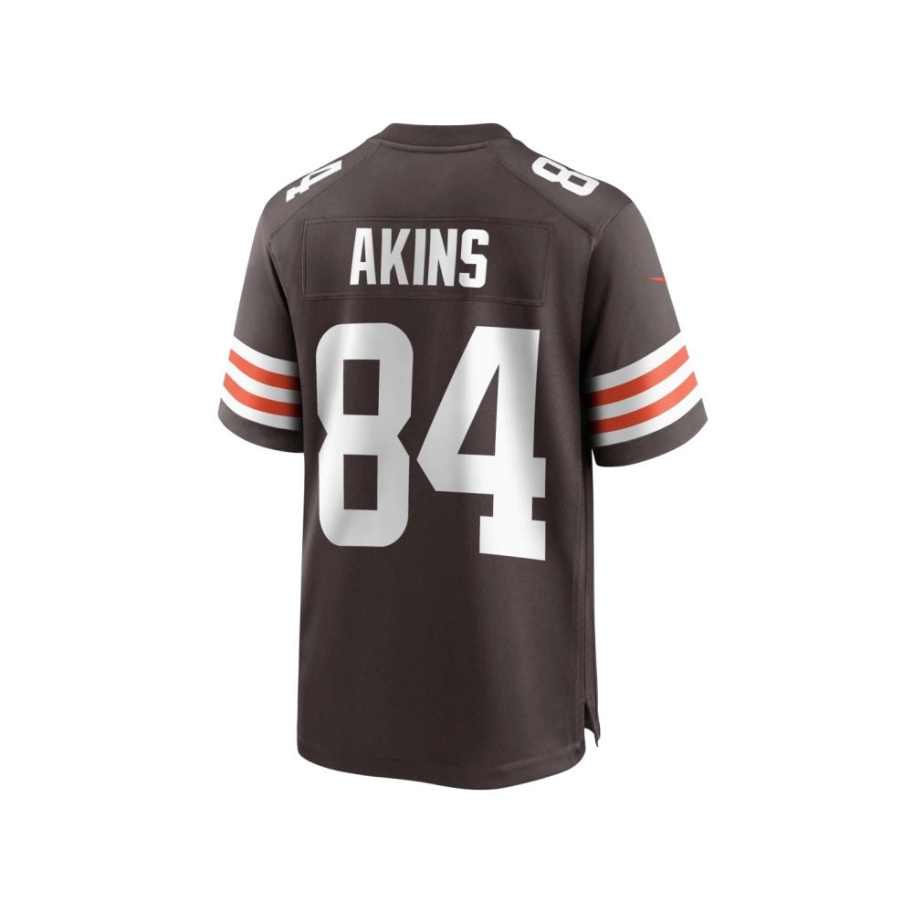 Mens Cleveland Browns Jordan Akins Brown Team Game Jersey