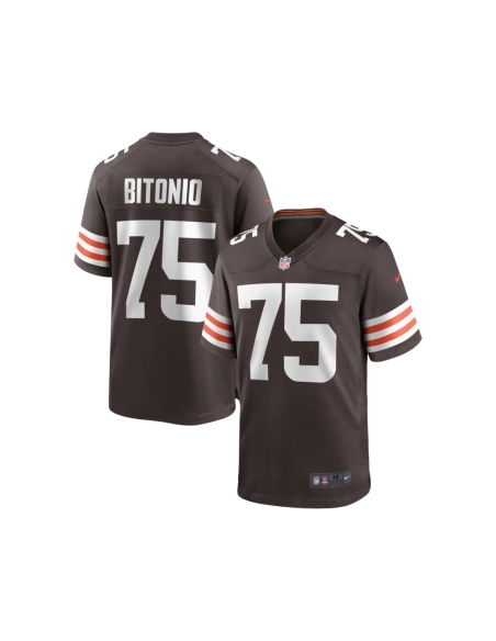 Mens Cleveland Browns Joel Bitonio Brown Game Jersey