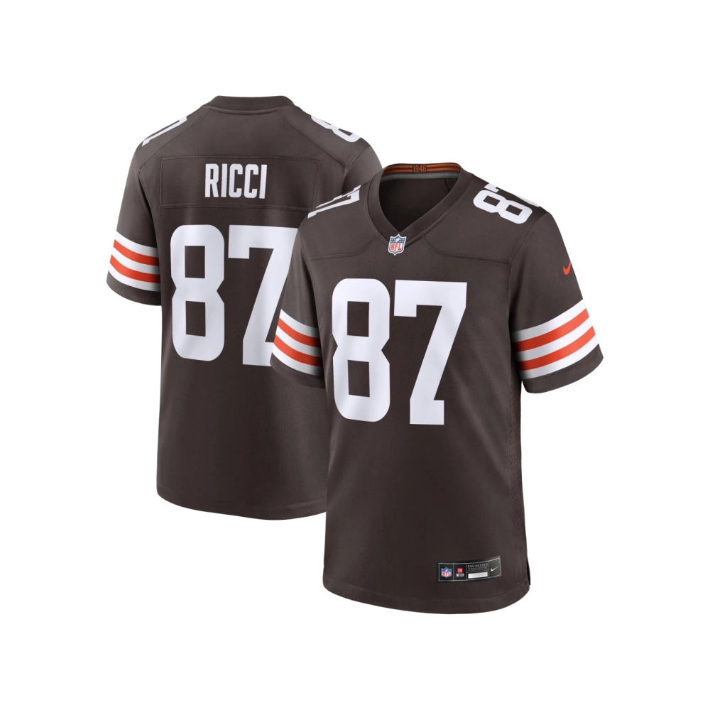 Mens Cleveland Browns Giovanni Ricci Brown Game Jersey
