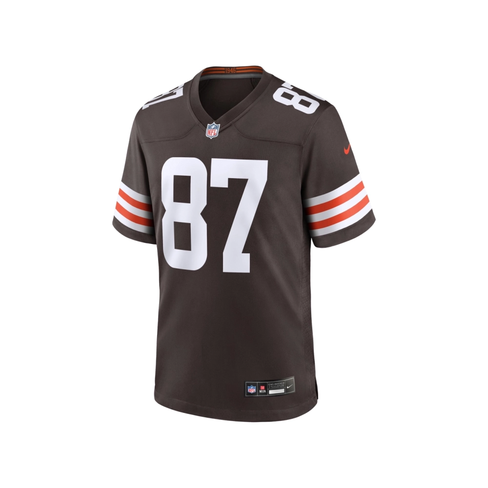 Mens Cleveland Browns Giovanni Ricci Brown Game Jersey