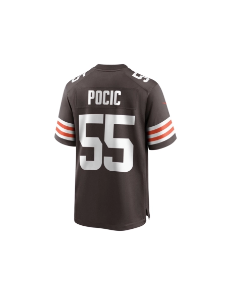 Mens Cleveland Browns Ethan Pocic Brown Game Jersey