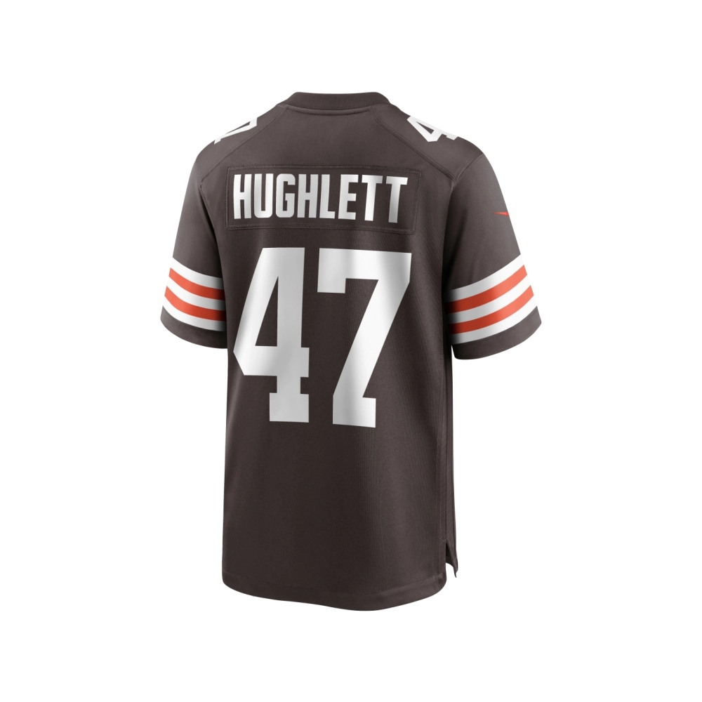 Mens Cleveland Browns Charley Hughlett Brown Game Jersey