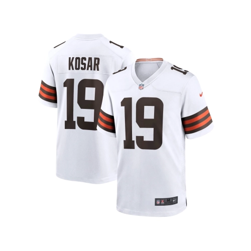 Mens Cleveland Browns Bernie Kosar White Retired Player Game Jersey