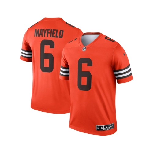 Mens Cleveland Browns Baker Mayfield Orange Inverted Legend Jersey