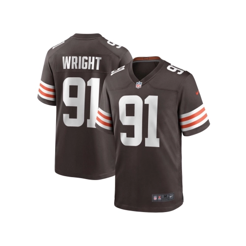 Mens Cleveland Browns Alex Wright Brown Team Game Jersey