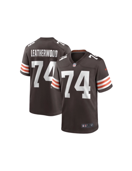 Mens Cleveland Browns Alex Leatherwood Brown Team Game Jersey