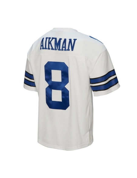 Mens Dallas Cowboys Troy Aikman White Legacy Replica Jersey