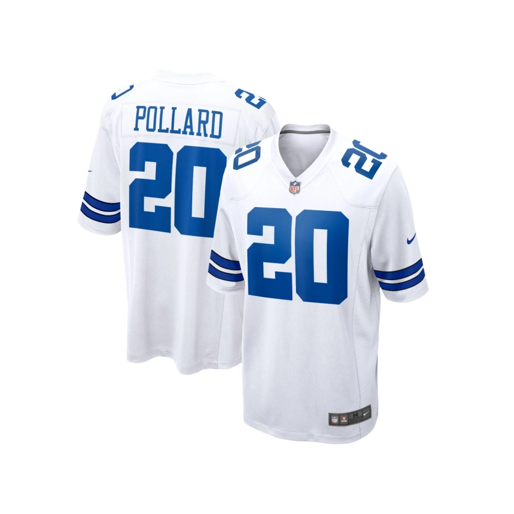 Mens Dallas Cowboys Tony Pollard White Game Player Jersey