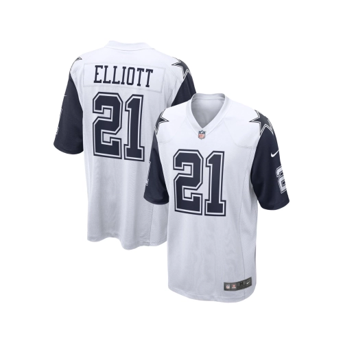Mens Dallas Cowboys Ezekiel Elliott White Alternate Game Jersey