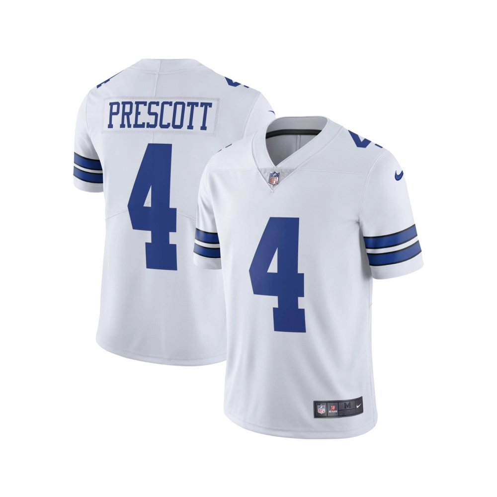 Mens Dallas Cowboys Dak Prescott White Vapor Limited Player Jersey