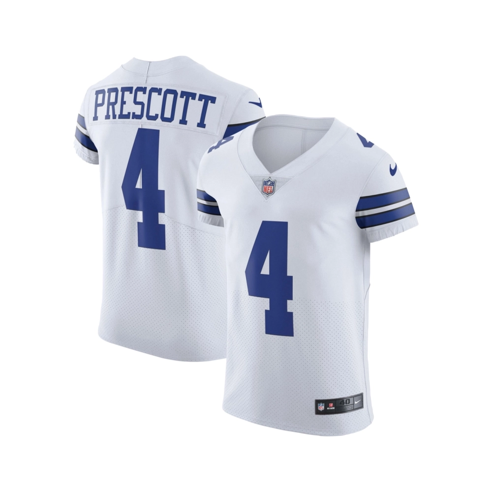Mens Dallas Cowboys Dak Prescott White Vapor Elite Player Jersey