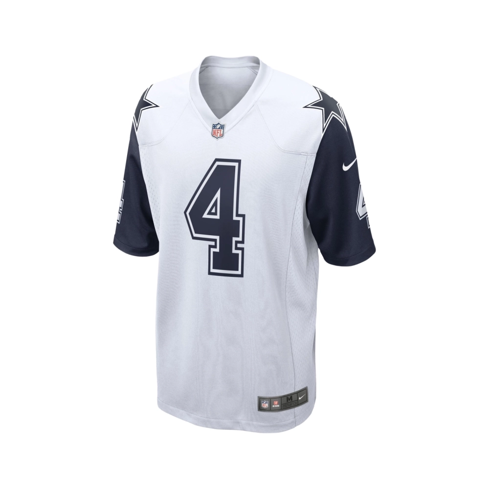 Mens Dallas Cowboys Dak Prescott White Alternate Game Jersey