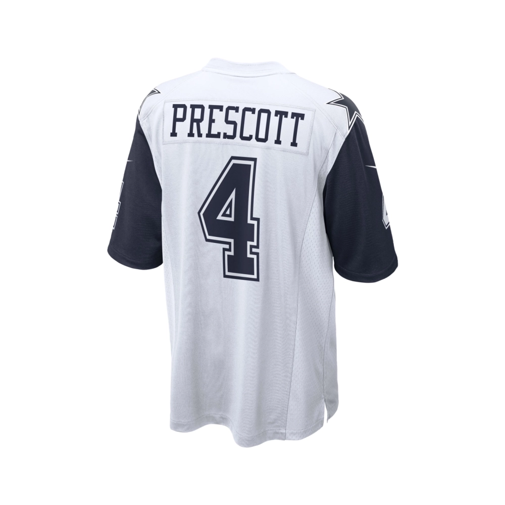 Mens Dallas Cowboys Dak Prescott White Alternate Game Jersey