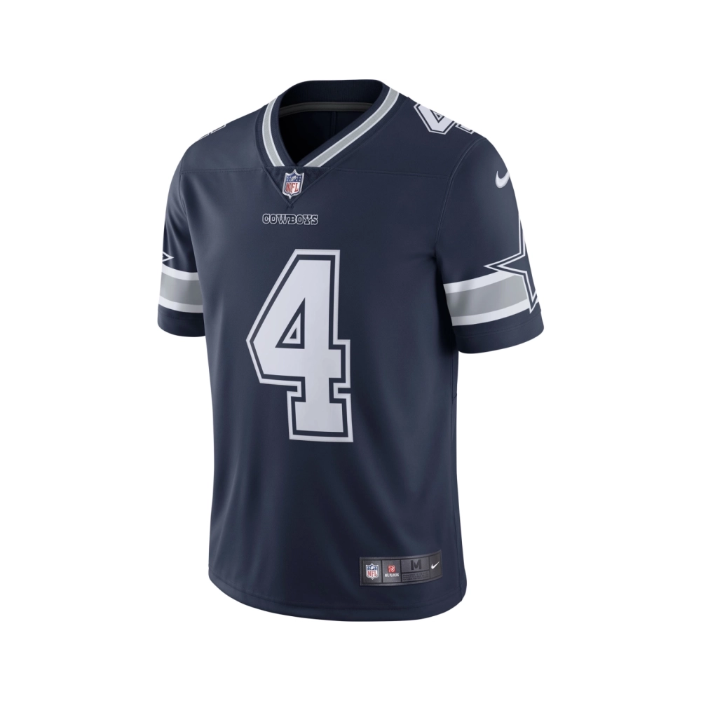 Mens Dallas Cowboys Dak Prescott Navy Vapor Limited Player Jersey