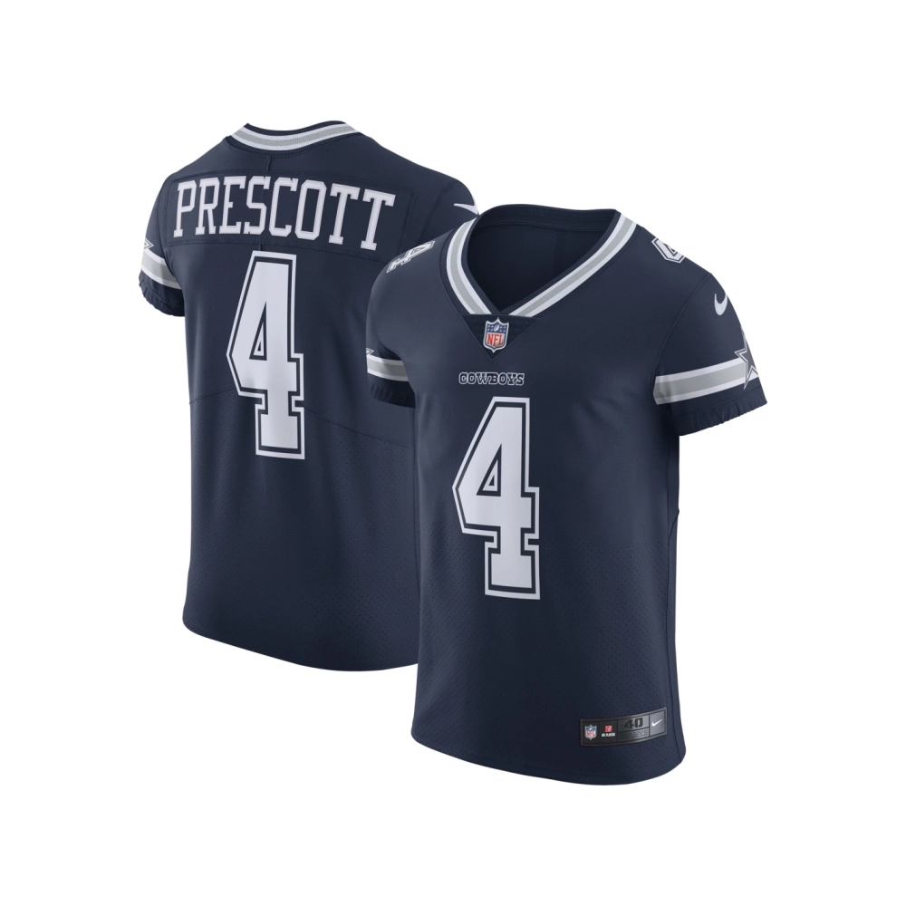Mens Dallas Cowboys Dak Prescott Navy Vapor Elite Player Team Jersey