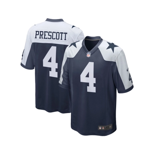 Mens Dallas Cowboys Dak Prescott Navy Alternate Game Team Jersey