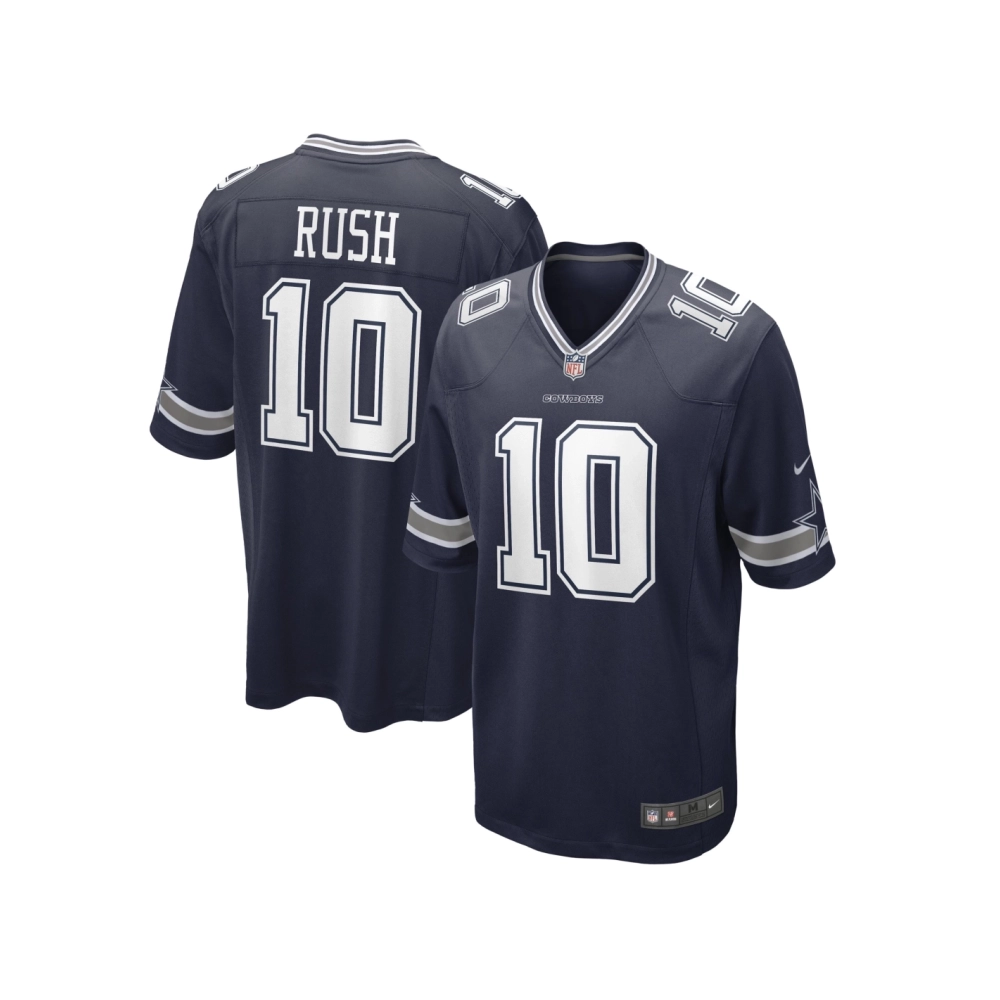 Mens Dallas Cowboys Cooper Rush Navy Game Player Jersey