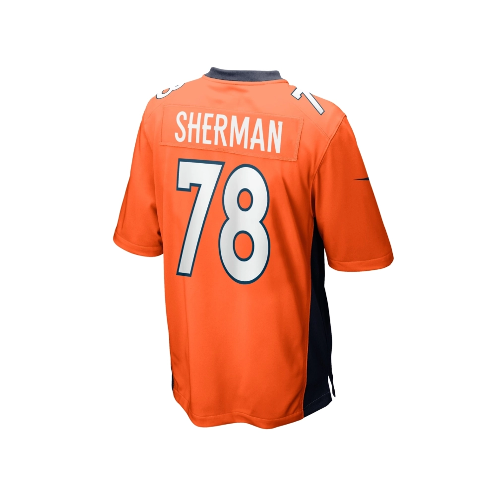 Mens Denver Broncos William Sherman Orange Team Game Jersey