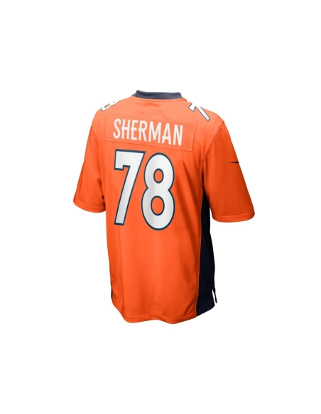Mens Denver Broncos William Sherman Orange Team Game Jersey