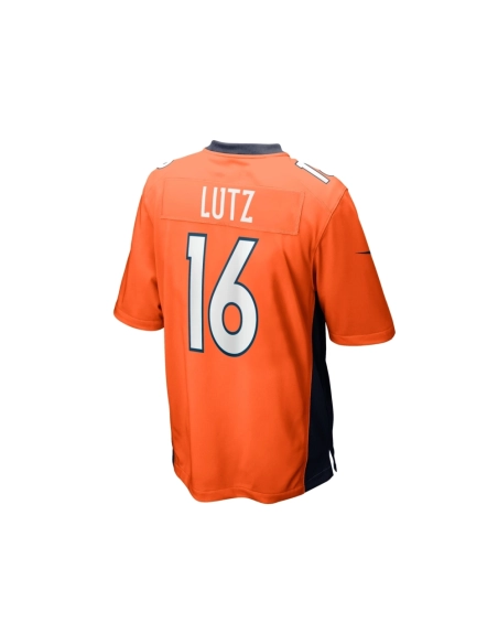 Mens Denver Broncos Wil Lutz Orange Game Jersey