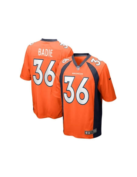 Mens Denver Broncos Tyler Badie Orange Team Game Jersey