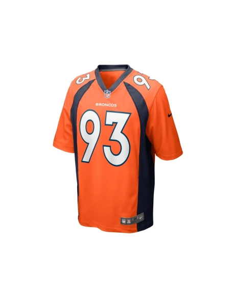 Mens Denver Broncos Troy Jones Orange Game Jersey