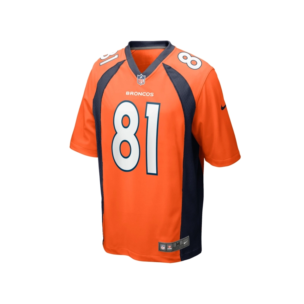 Mens Denver Broncos TreQuan Smith Orange Game Jersey