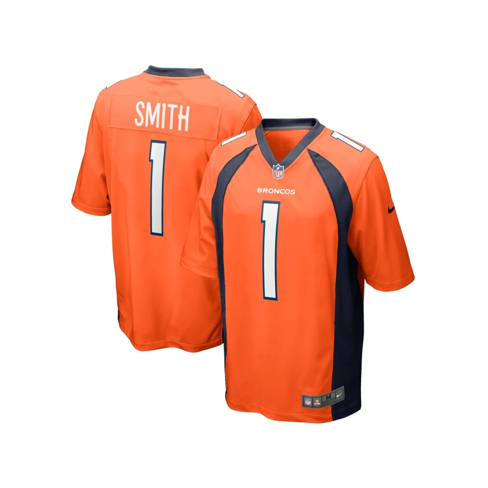 Mens Denver Broncos Tremon Smith Orange Team Game Jersey