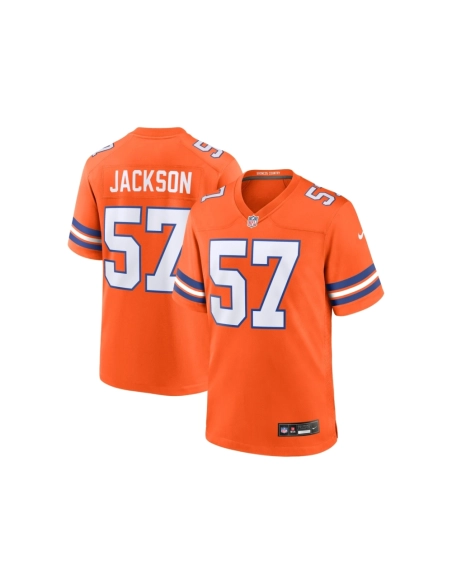 Mens Denver Broncos Tom Jackson Orange Mile High Collection 1977 Throwback Retired Player Game Jersey