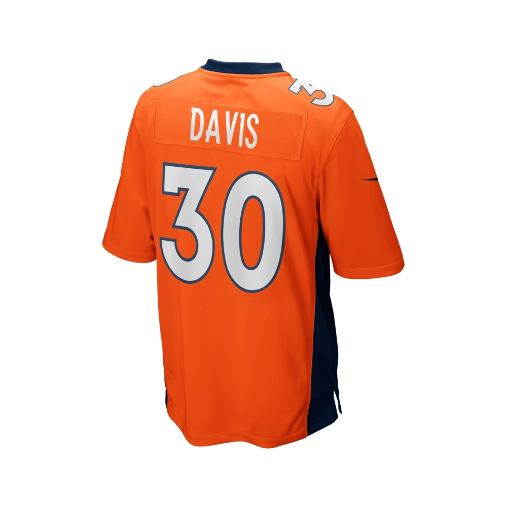 Mens Denver Broncos Terrell Davis Orange Game Retired Player Jersey