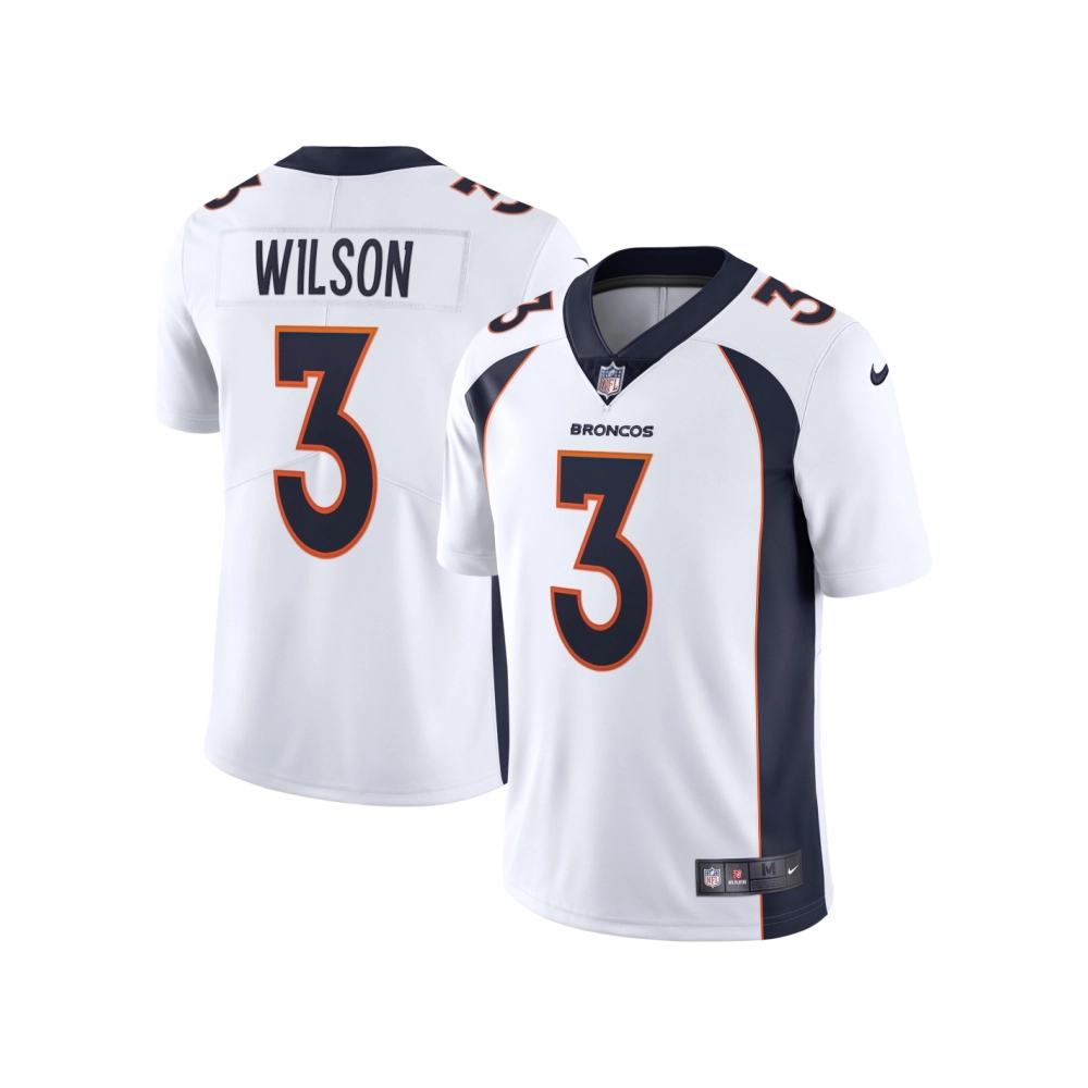 Mens Denver Broncos Russell Wilson White Team Vapor Limited Jersey