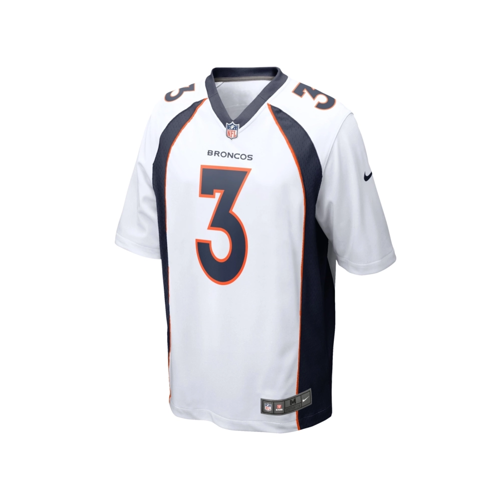Mens Denver Broncos Russell Wilson White Game Jersey
