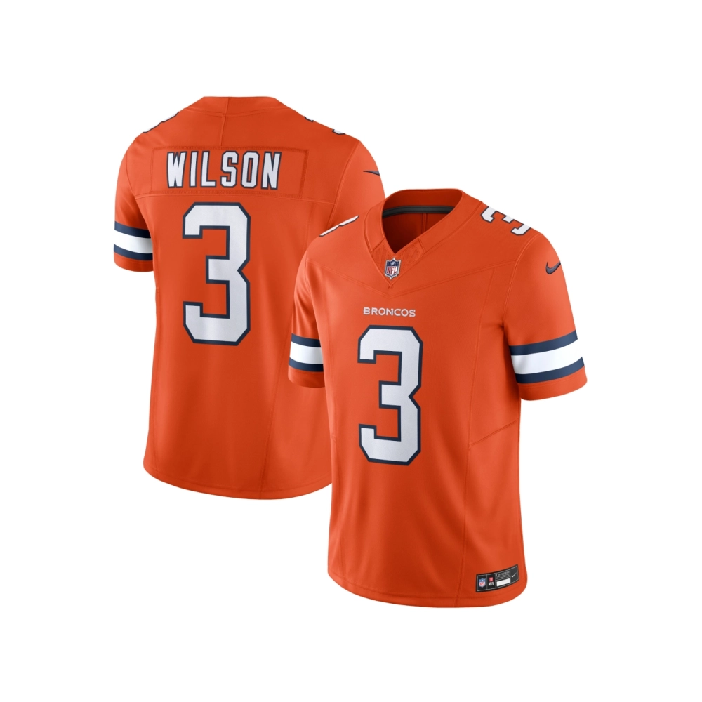 Mens Denver Broncos Russell Wilson Orange Vapor F.U.S.E. Limited Jersey