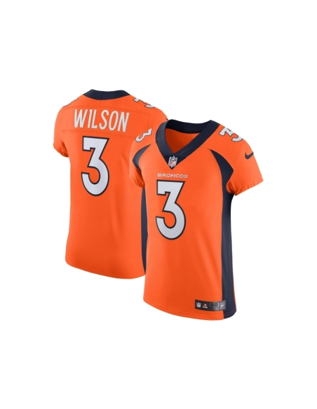 Mens Denver Broncos Russell Wilson Orange Vapor Elite Jersey