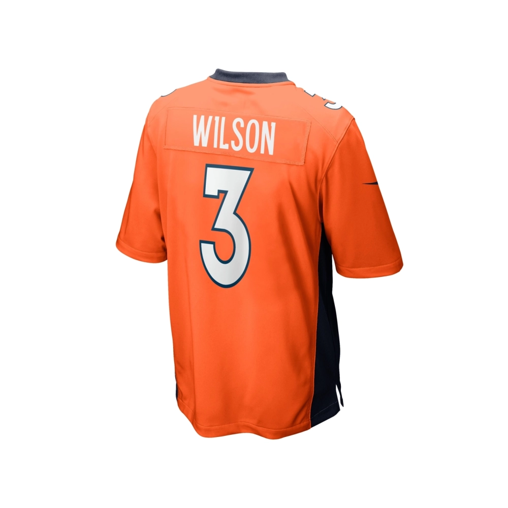 Mens Denver Broncos Russell Wilson Orange Game Jersey