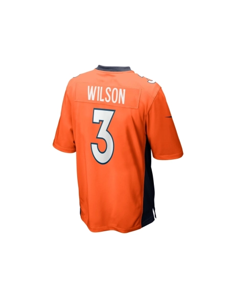 Mens Denver Broncos Russell Wilson Orange Game Jersey