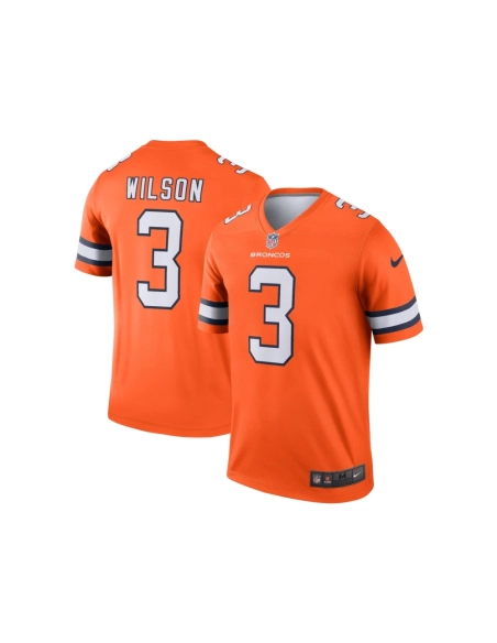 Mens Denver Broncos Russell Wilson Orange Alternate Legend Jersey
